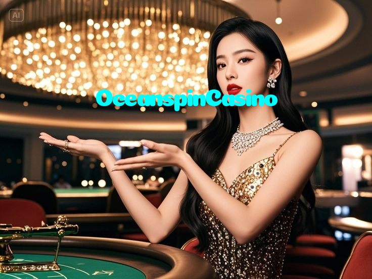 OceanspinCasino casino presented on mobile device in Pakistan with slots and live games